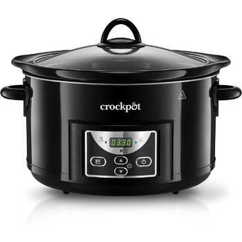 Повільна плита Crockpot 4,7 л (до 5 осіб) програмований таймер Чорний SCCPRC507B