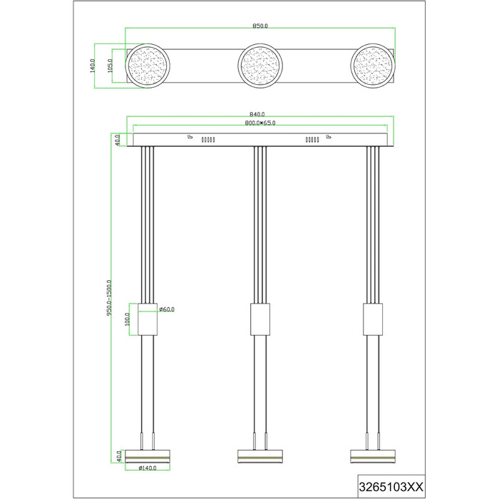 Світлодіодний торшер Trio Lights Franklin 426510208, Метал в т.ч. 35 Вт LED, Зміна кольору, Диммер (нікель-матовий, підвісний 3-полум'яний)