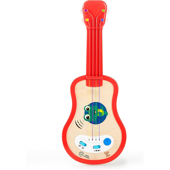 Дерев'яна музична іграшка Baby Einstein Hape Magic Touch Ukulele, 30 мелодій, 2 режими гри та регулювання гучності, від 12 місяців Ukulele Red