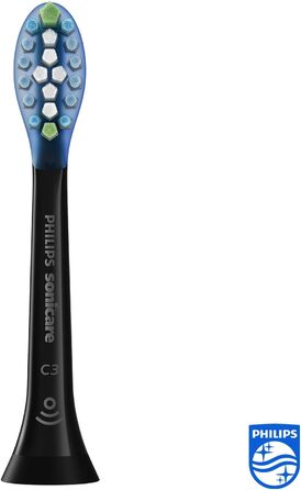 Оригінальні насадки для звукової зубної щітки Philips Sonicare C3 Premium Plaque Defense Standard 4 упаковки чорного кольору (модель HX9044/33) (2 шт. и)