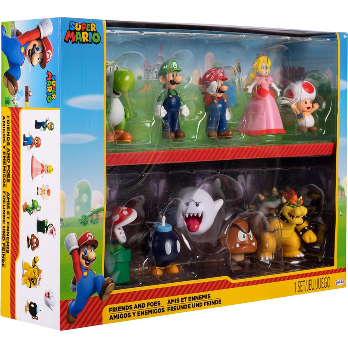 Набір фігурок Super Mario від Nintendo, 10 друзів і ворогів, 6,5 см