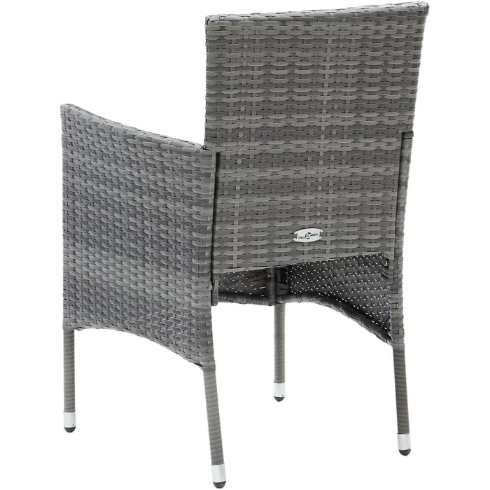 Садові обідні стільці 4 шт. Poly Rattan Grey