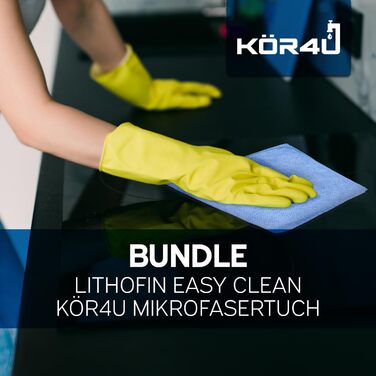 Розпилювач Lithofin MN Easy-Clean 500 мл 18921, в тому числі 1 шт. серветка з мікроволокна kr4u синя, 3 шт.