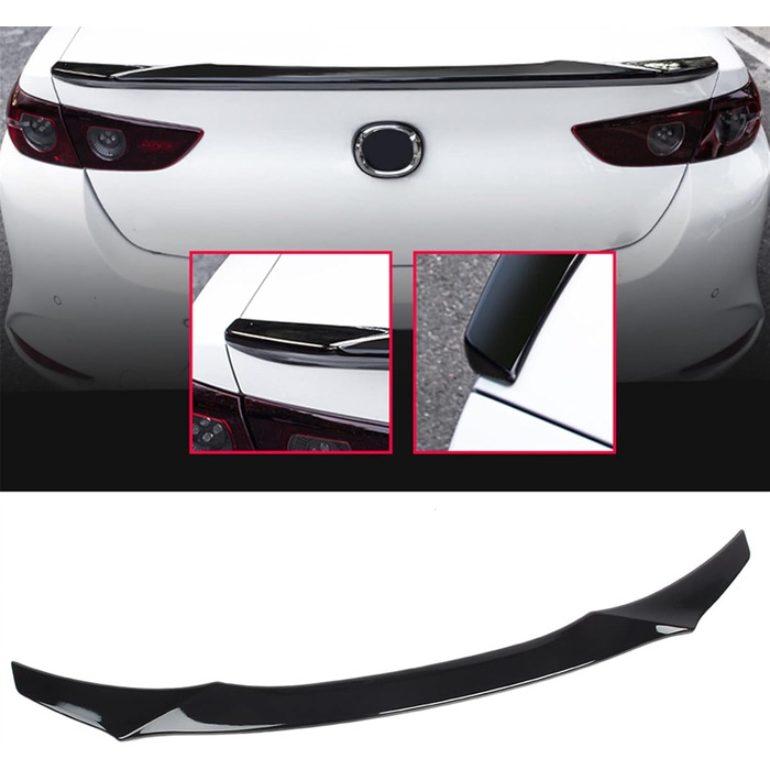 Заднє крило багажника автомобіля для Mazda 3 для Axela 2019 2020 ABS Gloss Black Wing Spoiler Кришка губи Накладка Протектор Прикраса автомобіля