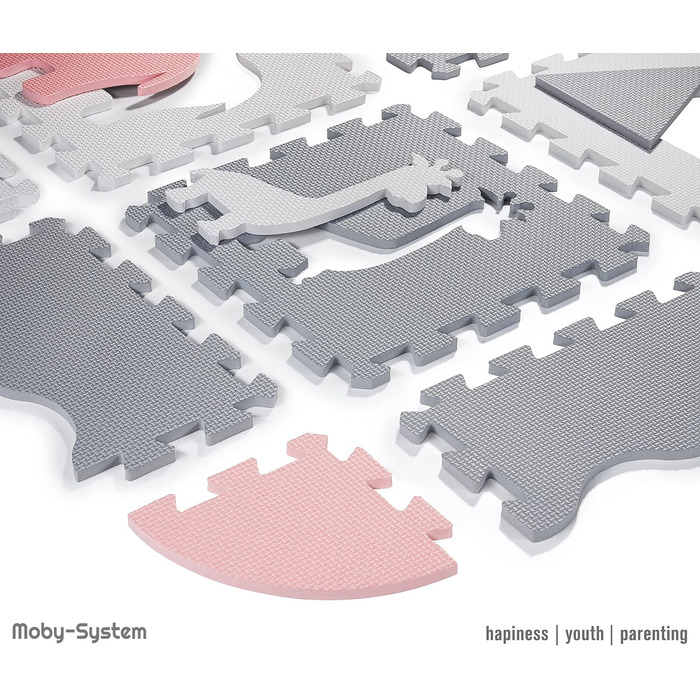 Килимок-пазл Moby-System для немовлят, 90 см x 90 см x 1 см, ігровий килимок, без запаху, килимок-головоломка великий, килимок-головоломка для хлопчиків і дівчаток, ігровий килимок нетоксичний, без запаху (Pmf-1)