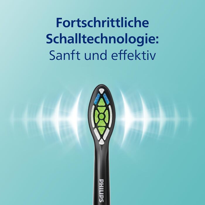 Електрична зубна щітка Philips Sonicare ProtectiveClean 5100, звукова зубна щітка з 3 режимами чищення, Clean and White, датчик тиску, таймер і дорожній футляр, білий і синій, 2 шт., модель HX6851/34