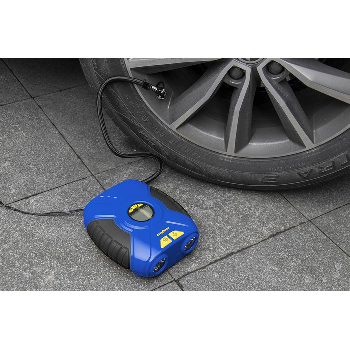 ЦИФРОВИЙ ПОРТАТИВНИЙ КОМПРЕСОР GOODYEAR 35PSI 12V ПІДКЛЮЧЕННЯ 90 PSI / 6.2 БАР