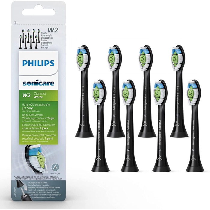 Насадки для звукової зубної щітки Philips Sonicare Original W2 Optimal White Standard і стандартні насадки для зубних щіток Sonicare C3 Premium Plaque Defense (модель HX9044/33)