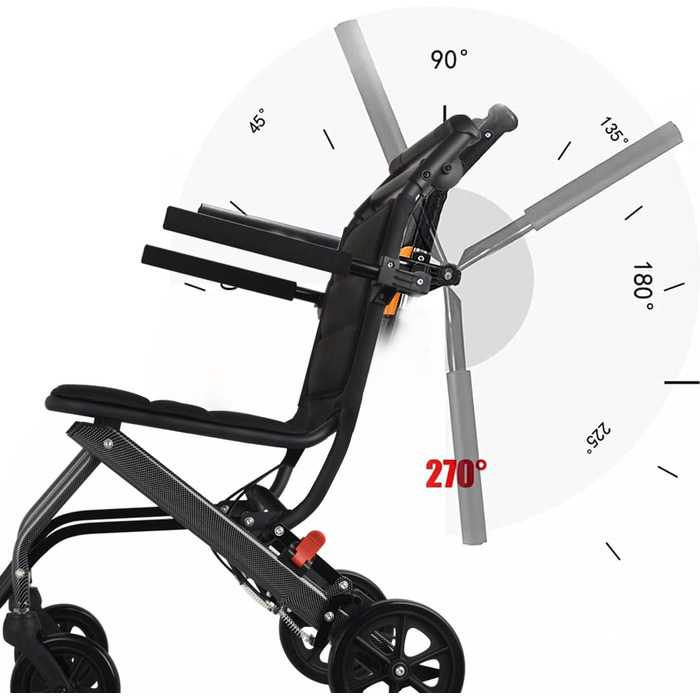 Інвалідне крісло WEYRAL 8 кг легко складається, складні інвалідні візки, транзитне крісло колісне для людей похилого віку, інвалідне крісло на відкритому повітрі, транспортні інвалідні візки, вантажопідйомність 100 кг