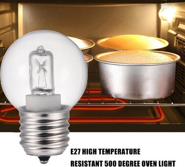 27 300 Degree Warm White Lamp Oven, Heat-Resistant Light 110-250V 500 CL8, 27 300 Degree Warm White Lamp Oven, Heat-Resistant Light 110-250V 500 CL8