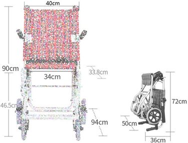 Розбірна легка інвалідна коляска LLN, алюмінієвий сплав, ультрапортативне інвалідне крісло, мініатюрне ручне гальмо, транскордонні подорожі для дітей та людей похилого віку, простий візок