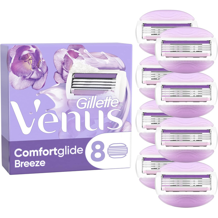 Леза для бритви VENUS Gillette Venus Breeze, 8 шт. (1 упаковка)