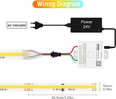 Гнучка світлодіодна стрічка COB високої щільності WS2811 IC з можливістю затемнення 3000-6000K Світлодіодна стрічка 5M 576 світлодіодів/м 10 Вт/м DC24V IP30 Неводонепроникний (не контролер вмісту та джерело живлення) cct 24 В 5 М