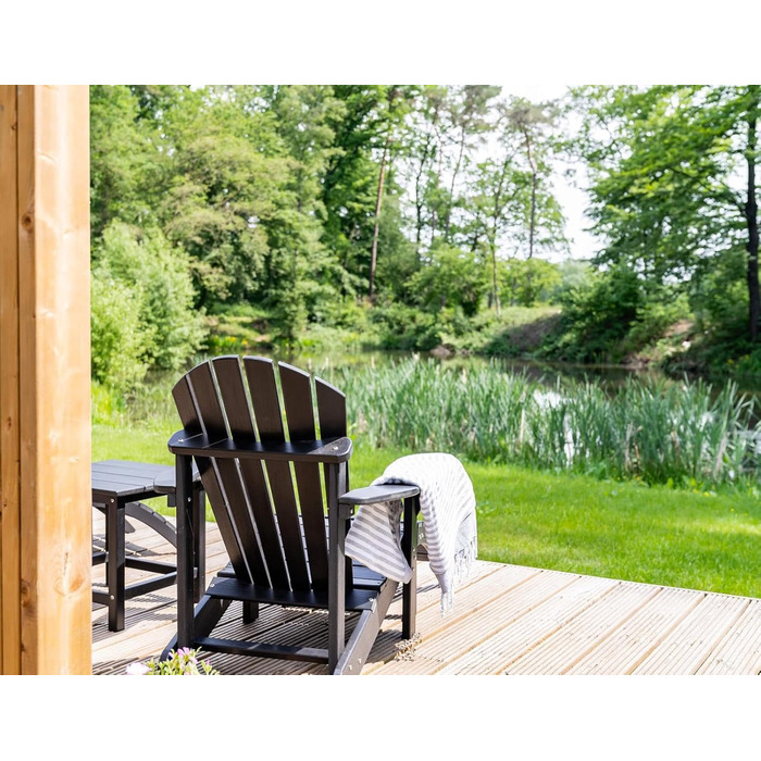 Садове крісло MaximaVida Adirondack Montreal Black - Низькі витрати на обслуговування 79 x 80 x 88 см