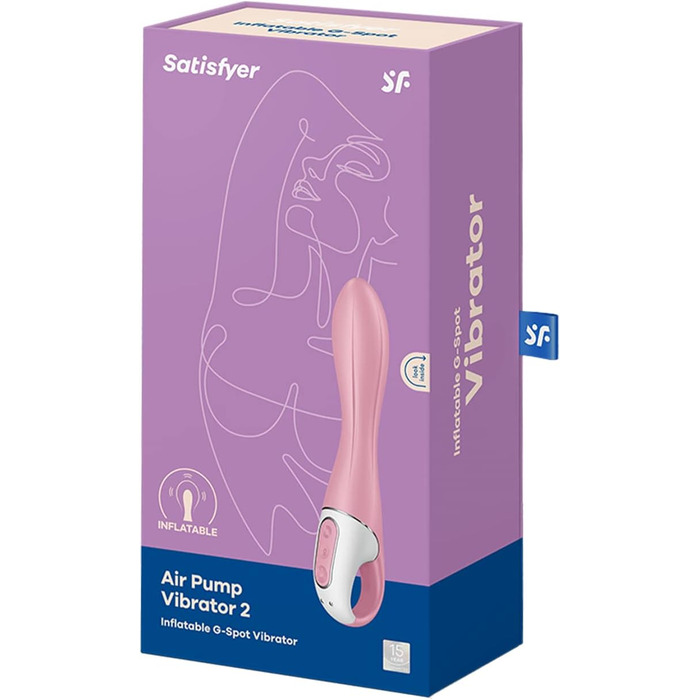 Вібратор, вібратор для точки G, Air Pump Vibrator 2, 21 см, приємний до шкіри матеріал, перезаряджається, надувний вал