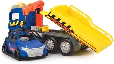 Евакуатор Dickie Toys Action Truck Recovery з машиною, з рухомим краном, звуковим та світловим сигналом, евакуатор для дітей від 3 років 203745016 Синій/жовтий