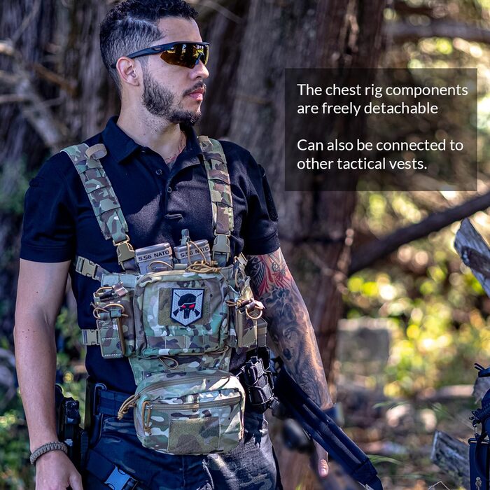 Пейнтбольний тактичний жилет Molle Micro Fight Plate Carrier, регульований, зі знімними модулями та підсумком для магазинів 5.56/7.62 9мм BKCP