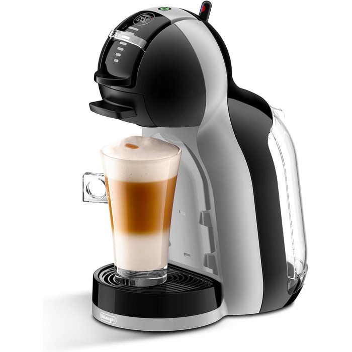 Капсульна кавоварка NESCAF De'Longhi EDG 155.BG Dolce Gusto Mini Me (для гарячих і холодних напоїв, тиск насоса 15 бар, резервуар для води 0,8 л) чорний / арктичний сірий