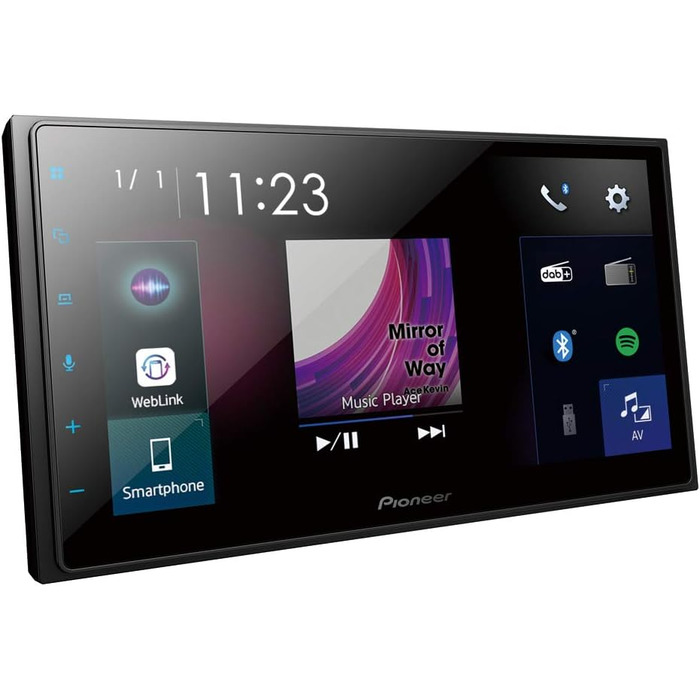 Дюймовий 2-DIN медіа-ресивер з Apple CarPlay, Android Auto, DAB і Bluetooth Single, 250DAB, 6,8-