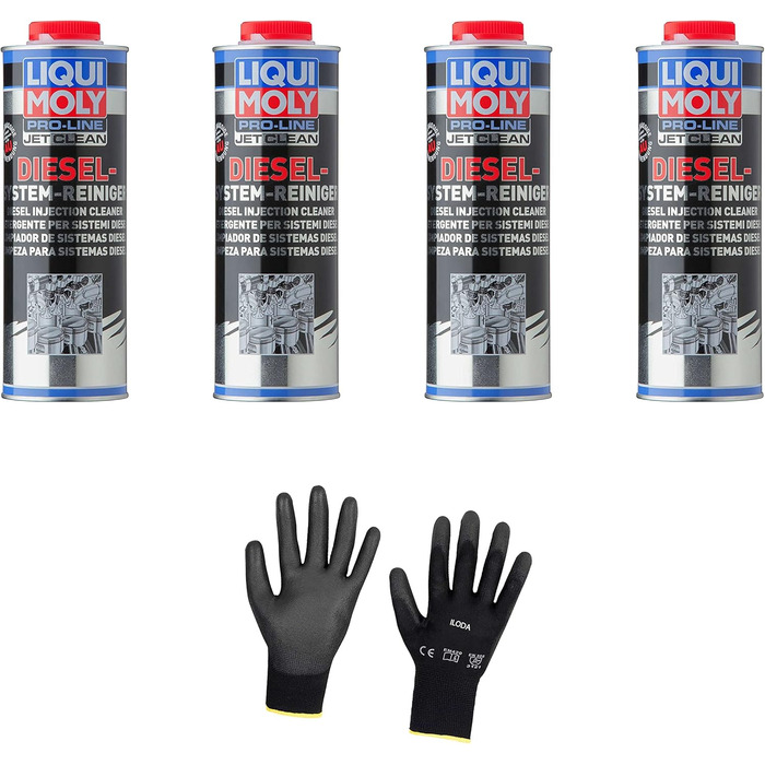 Захисні рукавички Iloda 4xOriginal Liqui Moly 1l Pro-Line JetClean Diesel System Cleaner Cleaner 5149