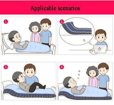 Протипролежневий матрац, протипролежневий матрац, матрац зі змінним тиском повітря з насосом, надувний надувний матрац для ліжка, намотаний на ліжко та надувний матрац для ліжка (колір стиль 1) (стиль 2)