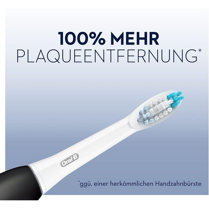 Електрична звукова зубна щітка/електрична зубна щітка, 2 режими чищення для догляду за зубами та здоров'ям ясен з таймером, дизайн від Braun, чорний, (1 упаковка) Чорний, 2000