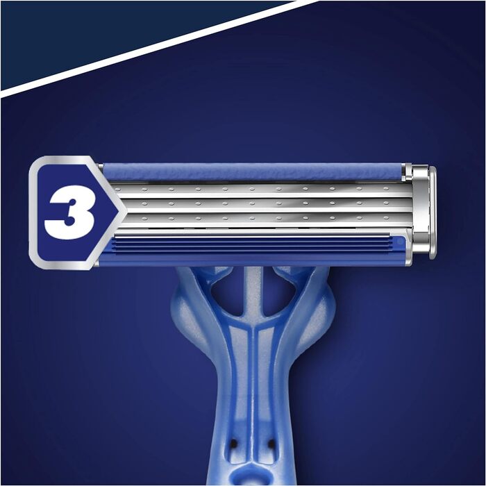 Гладка одноразова бритва Gillette Blue3, 16 бритв, Lubrastrip ука (1 упаковка)