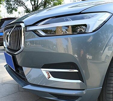 Для XC60 2018, 2019, 2020, 2021 (не підходить під дизайн XC60 R) Передній фартух, бампер, стайлінгові смуги, ABS пластик, 2 шт. и, хромована верхня смуга