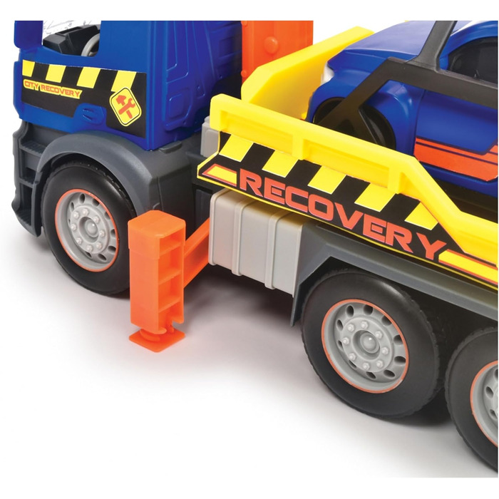 Евакуатор Dickie Toys Action Truck Recovery з машиною, з рухомим краном, звуковим та світловим сигналом, евакуатор для дітей від 3 років 203745016 Синій/жовтий