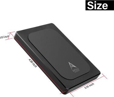 Портативний зовнішній жорсткий диск Aiolo Innovation 5TB 2.5-дюймовий HDD-USB 3.2 Gen 1 для ПК, ноутбука, PS4, Xbox, Wii u, сумісний з Mac і Windows