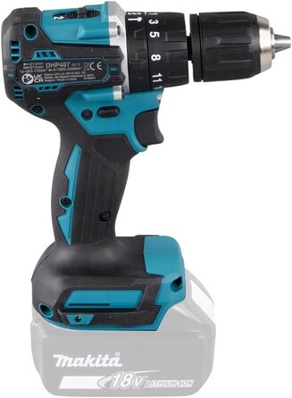 Акумуляторний комбінований дриль Makita DHP487Z 18V (без акумулятора, без зарядного пристрою) Акумуляторний комбінований дриль одинарний