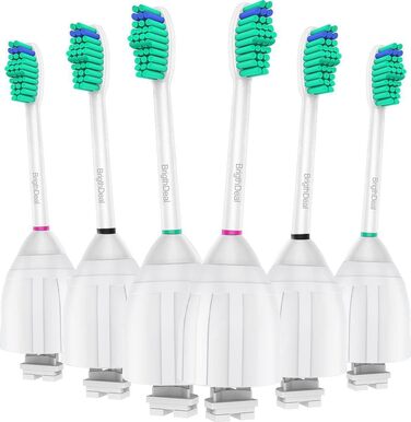 Змінні насадки для щітки BrightDeal, сумісні із зубною щіткою Philips Sonicare E-Series Elite Essence Advance CleanCare Xtreme HX7022/66 (6 шт. )