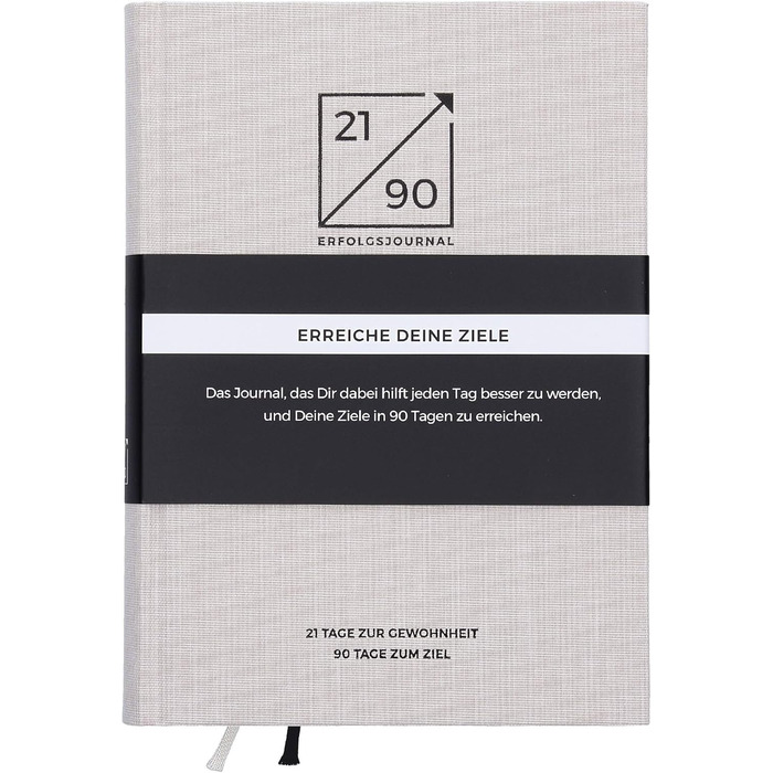 Досягайте цілей за 90 днів за допомогою Щоденника успіху як календаря Ваш щоденний коучинг ведення щоденника для більшої ясності мотивації А5 І Льон, 21/90 SUCCESS JOURNAL -