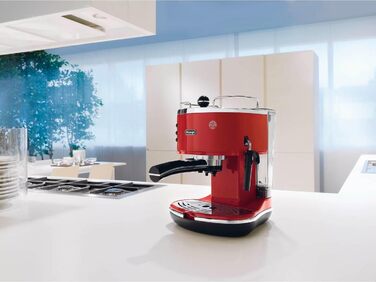 Кавоварка De'Longhi ECO 311.R Icona Vintage, червона одинарна