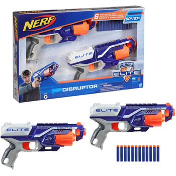 Бластери Disruptor, 12 дротиків Nerf Elite - обертовий барабан на 6 дротиків, швидкий вогонь, 2pack - 2