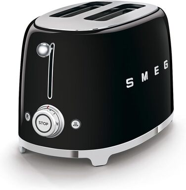 Тостер Smeg TSF01BLEU 2 скибочки, чорний