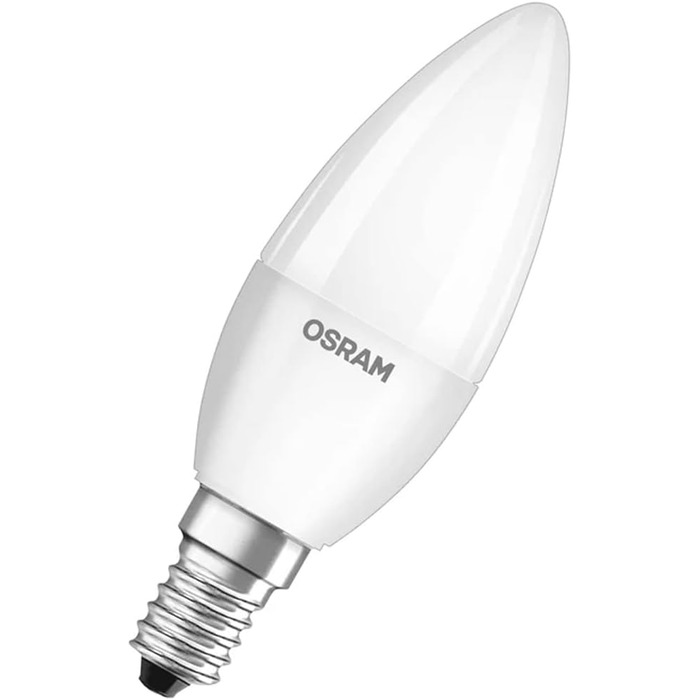 Лампа Osram Lamps LED Base Classic B, у формі свічки з цоколем E14, нерегульована, замінює 5,5 Вт 40 Вт, матова, теплий білий - 2700 Кельвін, 4 шт. (1 упаковка)