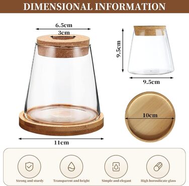Скляна сівалка, 2 шт. станція вирощування рослин, тераріум пляшка садовий плантатор ваза скляна водяна станція для гідропоніки, будинок, офіс, прикраса столу прозора 2 шт.