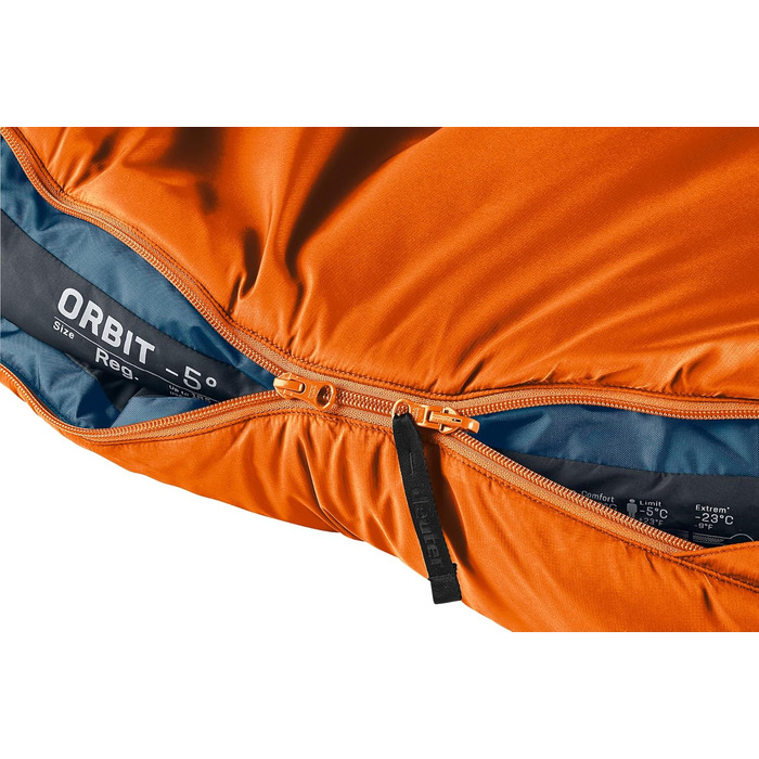 Спальний мішок deuter Orbit -5 3701424 каштаново-чорнильний Права блискавка