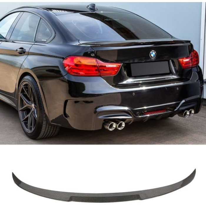 Задній спойлер Спойлер багажника M4 Look Style Carbon для BMW 4 Series 2014-2020 Performance Tuning Седан 4-дверне купе 420i 428i 430i 430i 435i 440i Задній спойлер, 36