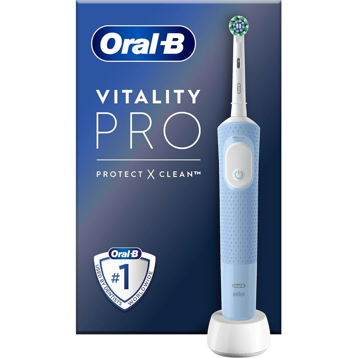 Електрична зубна щітка Oral-B Vitality Pro, синя, 1 щітка, дизайн Braun Blue 1 шт. (1 упаковка)