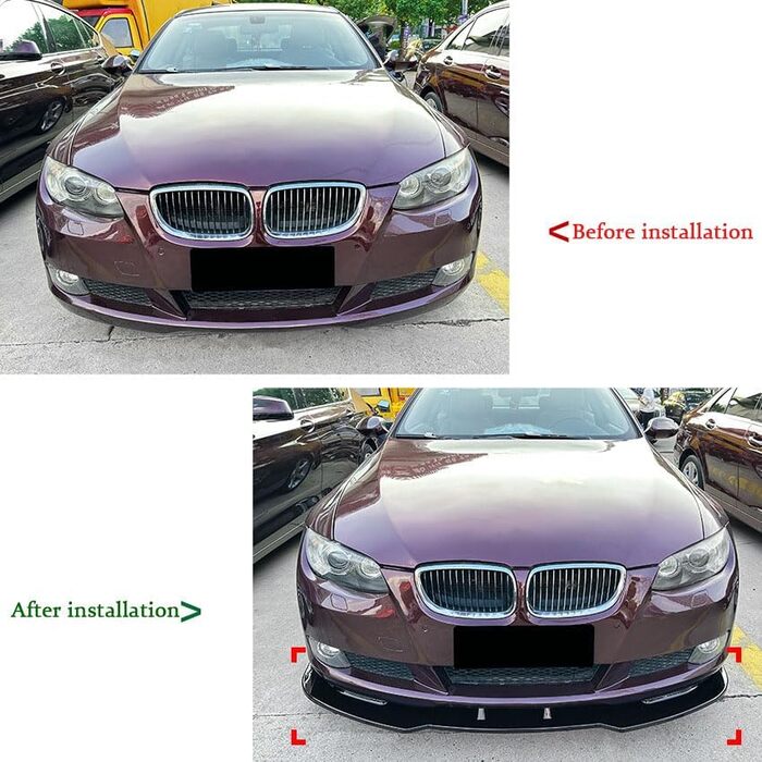 Автомобільний передній губний спойлер для BMW 3 Series E92 E93 2006-2013, Передній бампер Губний спойлер Губний спліттер Дифузор Автомобільний передній спойлер Автомобільні аксесуари, 2 Текстура з вуглецевого волокна Нормальна 2 Текстура з вуглецевого вол