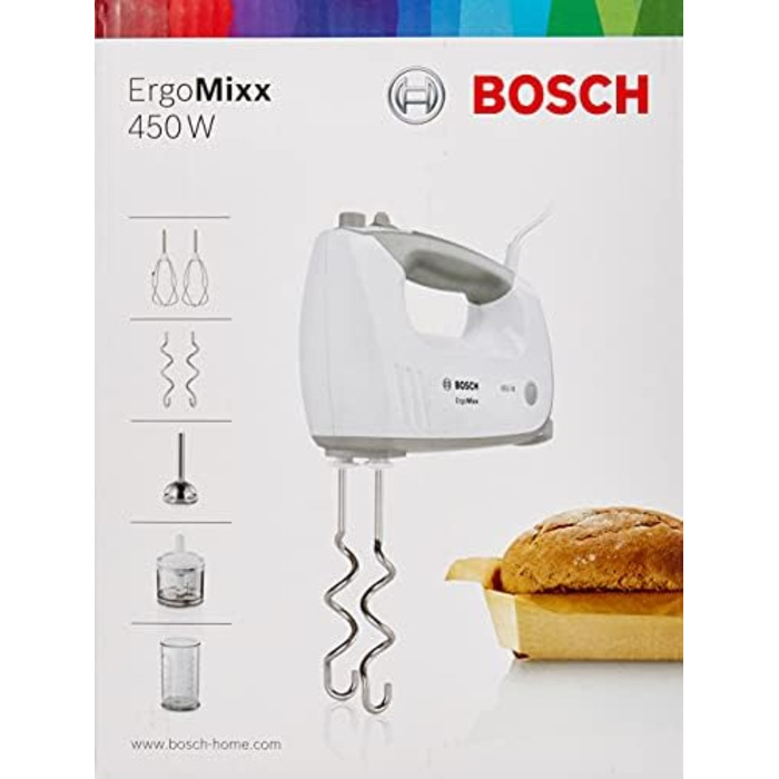 Побутова техніка Bosch MFQ36480, Пластик, Біла одинарна