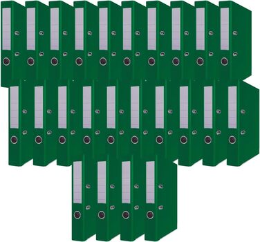 ПРОДУКЦІЯ OFFICER PRODUCTS Папка з 24 упаковок DIN A4/50 мм/папір Картон/пластикова обкладинка PP Папка з прорізом Офісна папка Картонна папка Папка з файлами Захист країв металу (A4/50 мм, зелений)