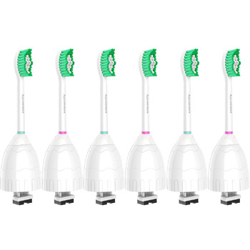 Змінні насадки для зубних щіток Aoremon для Philips Sonicare E-Series HX7022/66, 6 шт. , підходять для електричної зубної щітки Sonicare Essence, Xtreme, Elite, Advance і CleanCare з гігієнічним ковпачком