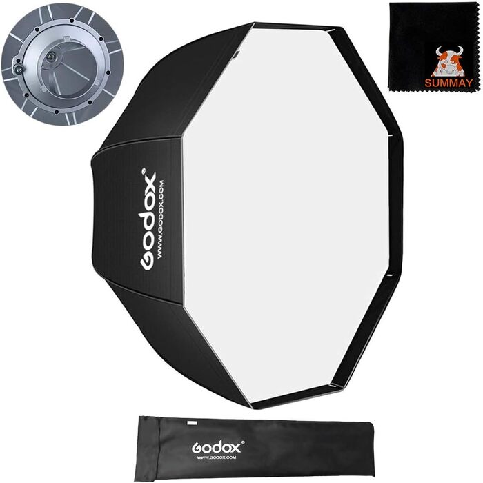 Дюймів восьмикутний відтінок Bowens Softbox Портативні софтбокси Рефлектор Спалах Спалах Speedlite LED Відео Студія Спалах Портрет (SB-UE120CM), 120