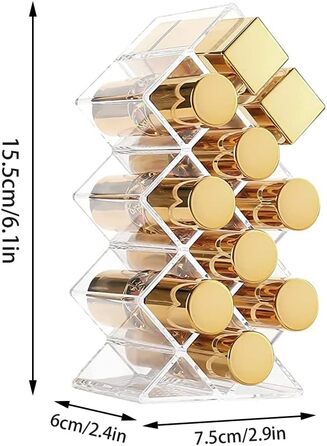 И Органайзер для губної помади Акрил, Дисплей для зберігання губної помади, Вертикальний тримач для губної помади, Губні помади, туш, Олівці для тіней для повік, 2 шт.