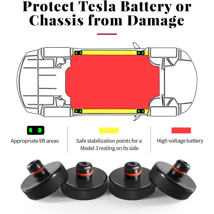 Домкрат з гумовими накладками для Tesla Model Y 3 S X, чотири колодки в одній упаковці, аксесуари для автомобілів Tesla, накладка для підйомника візка, домкрат опорного візка, гумова накладка домкрата, адаптер для накладки на кузов