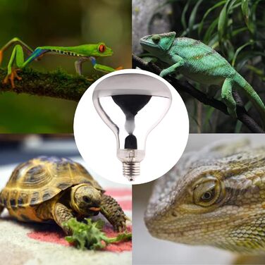 Теплова лампа DERNORD UVA UVB Ультрафіолетова лампа 80 Вт для Turtle House Gecko Bearded Dragons Terrarium Solar Spotlight Full Spectrum Daylight Lamp E27 Цоколь 80,0 Вт