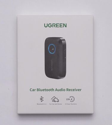 Адаптер Автомобільний приймач Bluetooth 5.3 Гучний зв'язок, стереомузика, подвійне сполучення з 15-годинним роз'ємом відтворення Bluetooth-адаптер для автомобільної стерео/стерео/гарнітури (чорний)